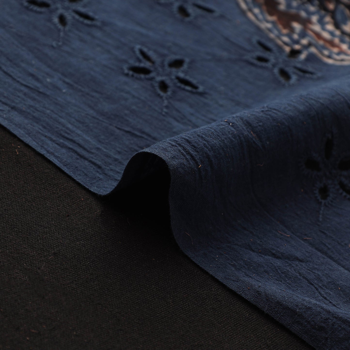 Hakoba Hand Block Ajrakh Print Natural Dyed Cotton Fabric 49