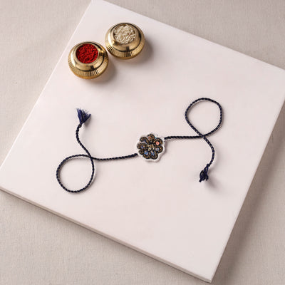 Flower - Reusable Handmade Thread & Beadwork Rakhi By Jugni 12