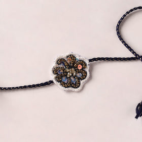 Flower - Reusable Handmade Thread & Beadwork Rakhi By Jugni 12