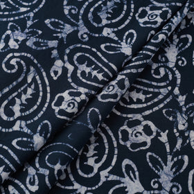  Blue Hand Printed Cotton Batik Fabric