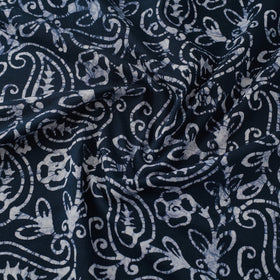  Blue Hand Printed Cotton Batik Fabric
