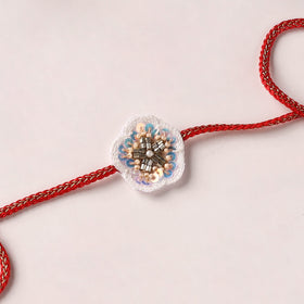 Flower - Reusable Handmade Thread & Beadwork Rakhi By Jugni 13