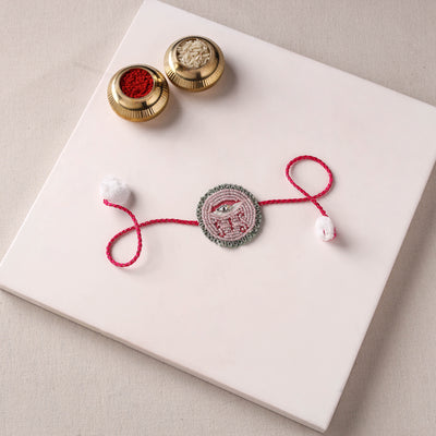 Sis - Handmade Thread & Beadwork Rakhi with Potli By Jugni 20
