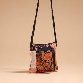 Multicolor - handmade quilted cotton patchwork sling bag 19