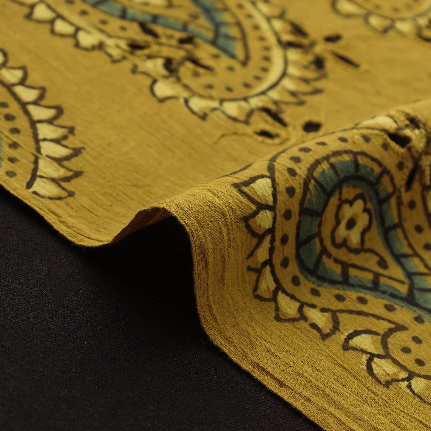 Hakoba Hand Block Ajrakh Print Natural Dyed Cotton Fabric 52
