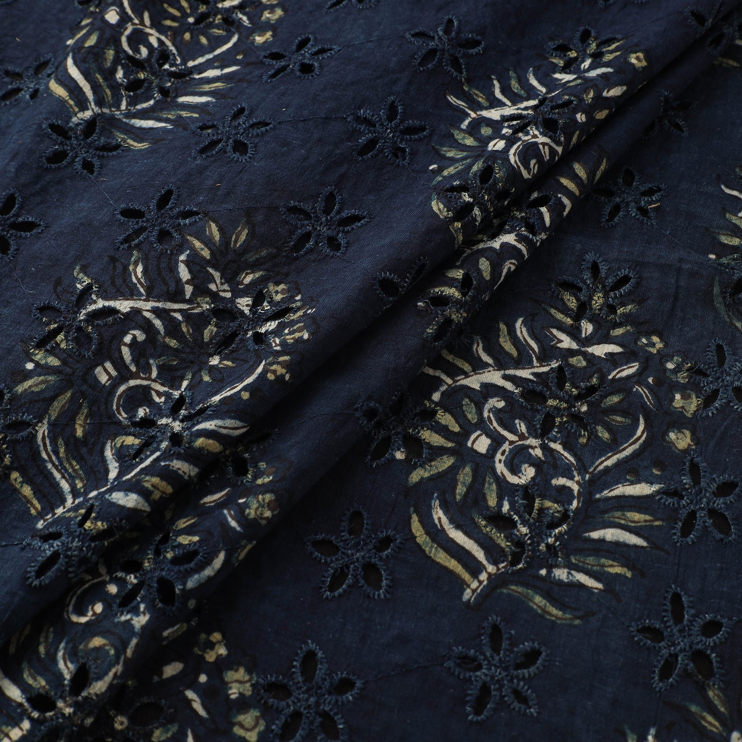 Hakoba Hand Block Ajrakh Print Natural Dyed Cotton Fabric 53