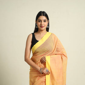  Orange Handloom Cotton Mangalagiri Saree
