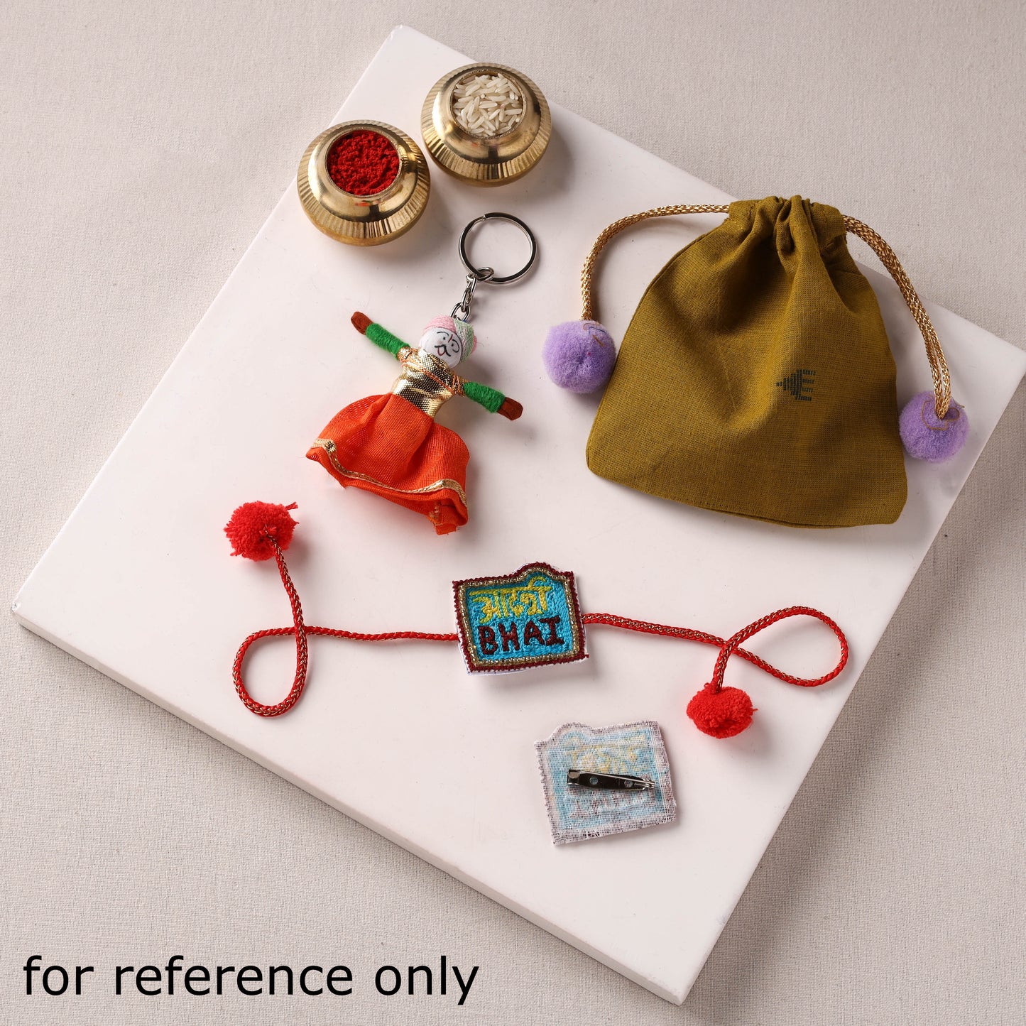 Flower - Reusable Handmade Thread & Beadwork Rakhi By Jugni 12