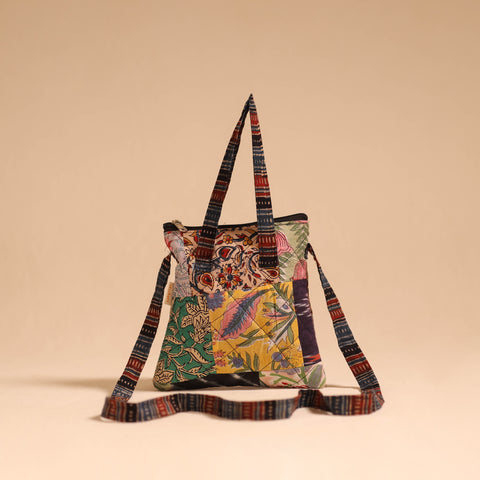 Multicolor - handmade quilted cotton patchwork sling bag 20