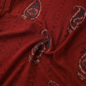 Hakoba Hand Block Ajrakh Print Natural Dyed Cotton Fabric 56