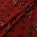 Hakoba Hand Block Ajrakh Print Natural Dyed Cotton Fabric 58