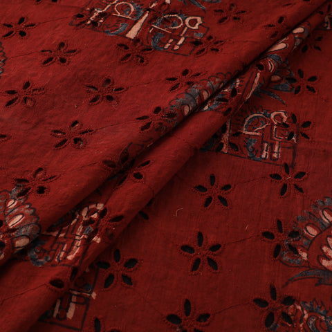 Hakoba Hand Block Ajrakh Print Natural Dyed Cotton Fabric 58