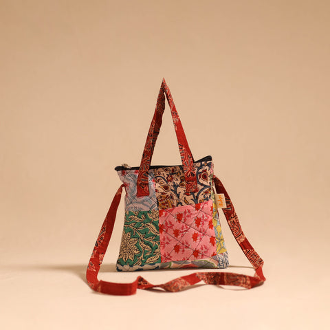 Multicolor - handmade quilted cotton patchwork sling bag 23