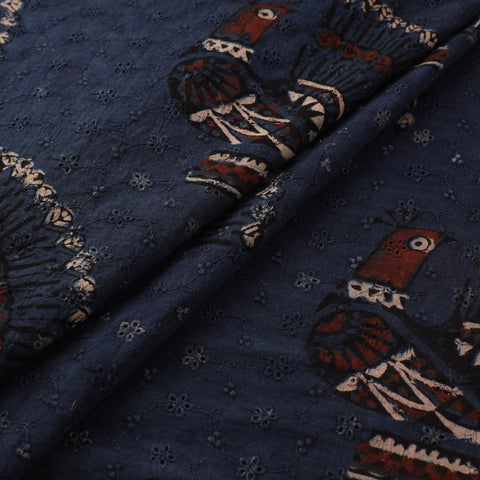 Hakoba Hand Block Ajrakh Print Natural Dyed Cotton Fabric 59