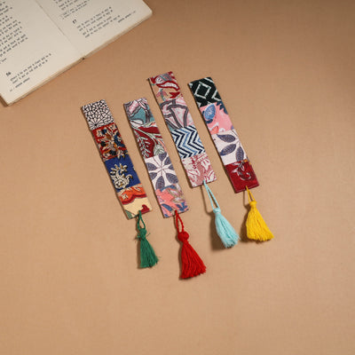 Multicolor - handmade cotton patchwork fabric bookmark (set