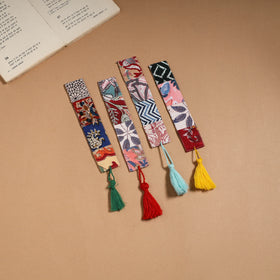 Multicolor - handmade cotton patchwork fabric bookmark (set