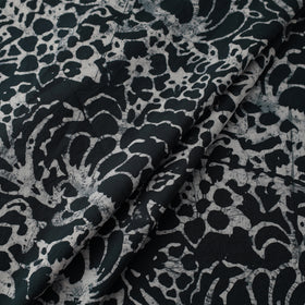  Black Hand Printed Cotton Batik Fabric