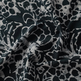  Black Hand Printed Cotton Batik Fabric