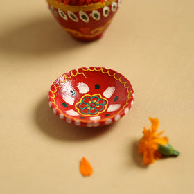  Traditional Handpainted Clay Karwa Chauth Pooja Kalash 