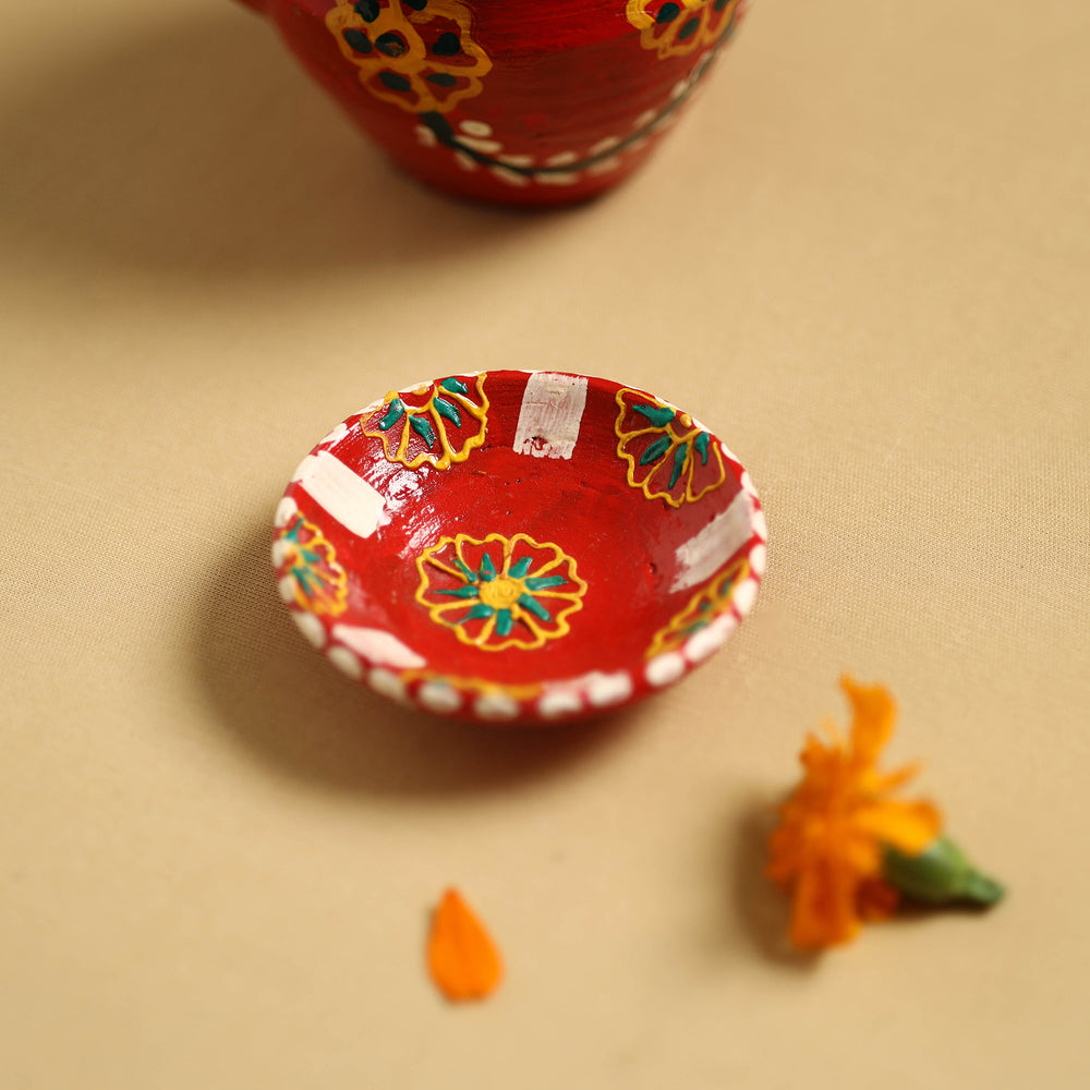 Traditional Handpainted Clay Karwa Chauth Kalash 35