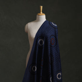Hakoba Hand Block Ajrakh Print Natural Dyed Cotton Fabric 01