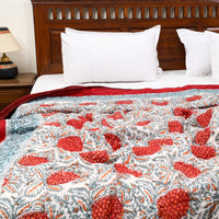 Multicolor - Sanganeri Reversible Double Soft Cotton Quilt/Blanket 28