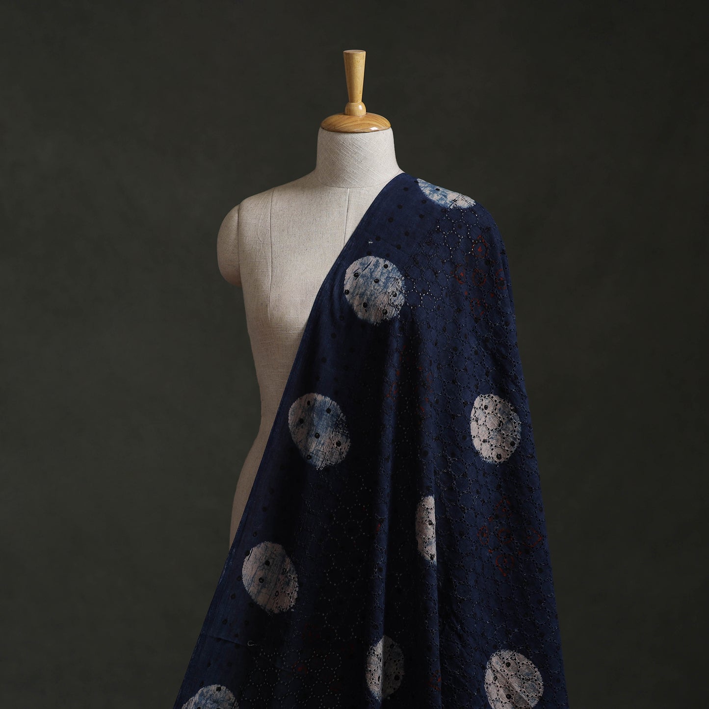 Hakoba Hand Block Ajrakh Print Natural Dyed Cotton Fabric 10