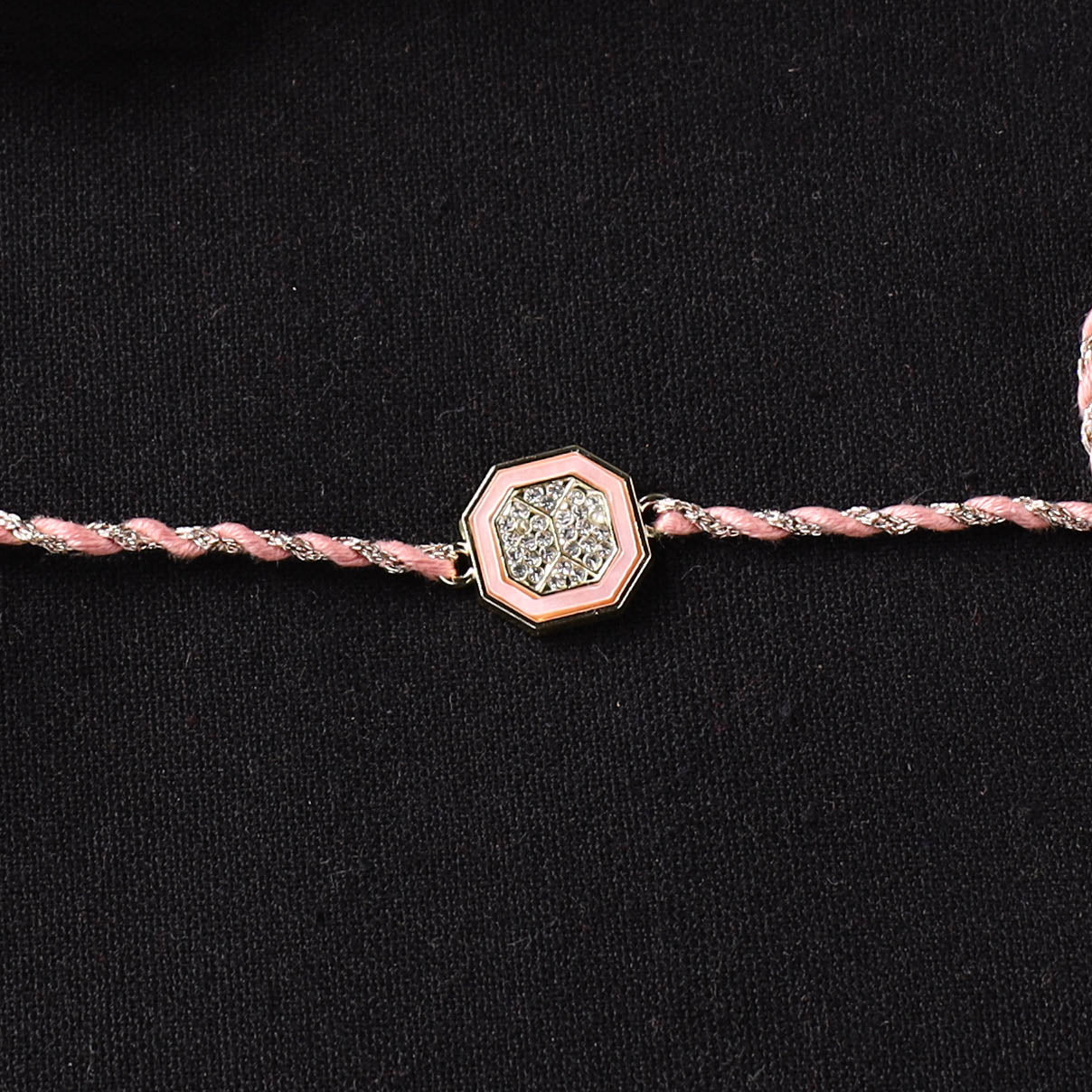 Handcrafted Kundan Rakhi for Brother with Potli 15