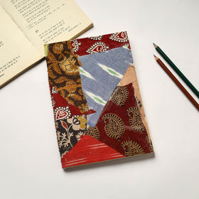 Multicolor Patchwork Fabric Cover Handmade Paper Notebook