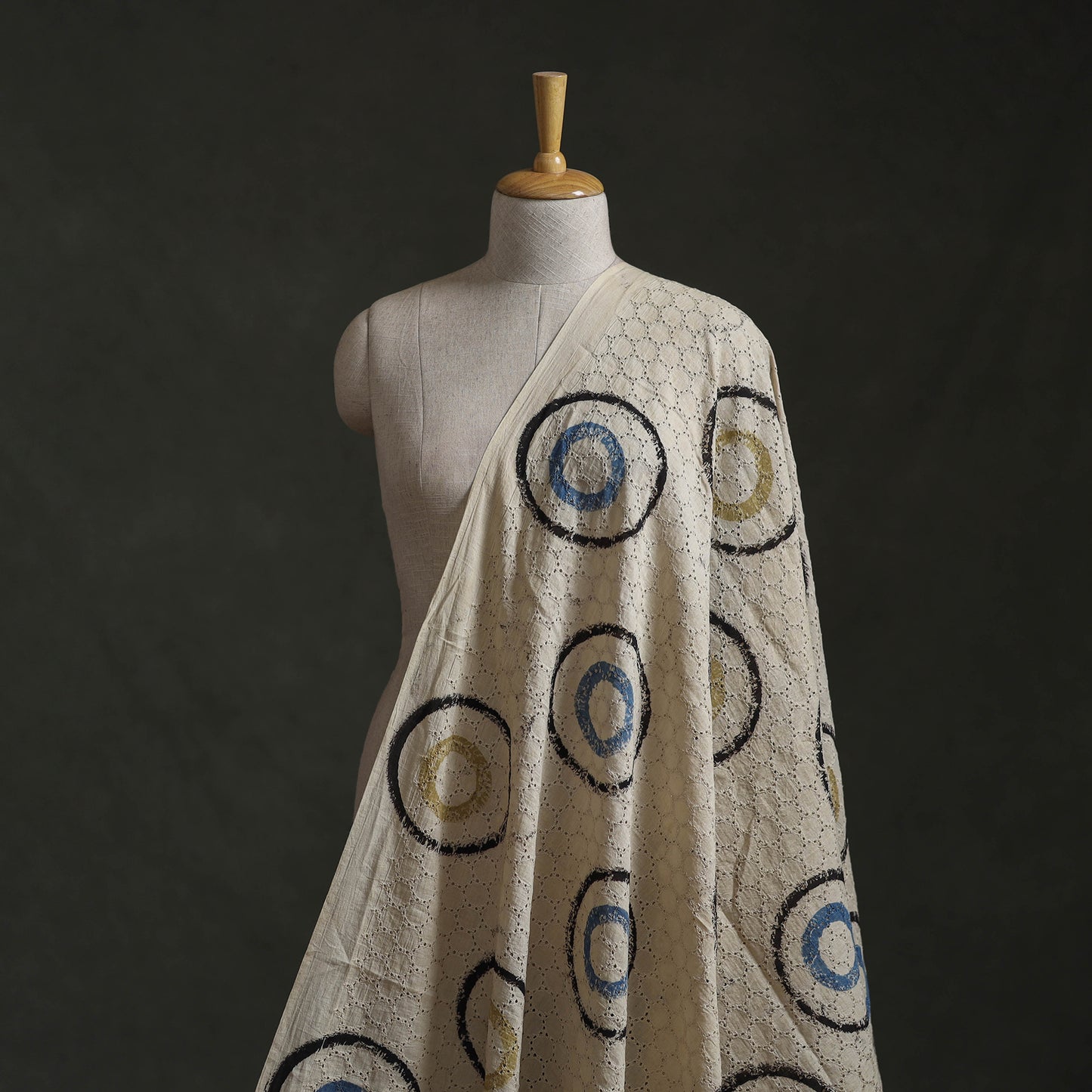 Hakoba Hand Block Ajrakh Print Natural Dyed Cotton Fabric 19