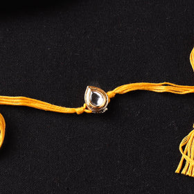 Handcrafted Kundan Rakhi for Brother with Potli 22