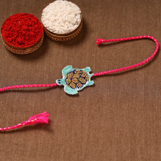 Turlte - Handmade Thread & Beadwork Kids Rakhi By Jugni