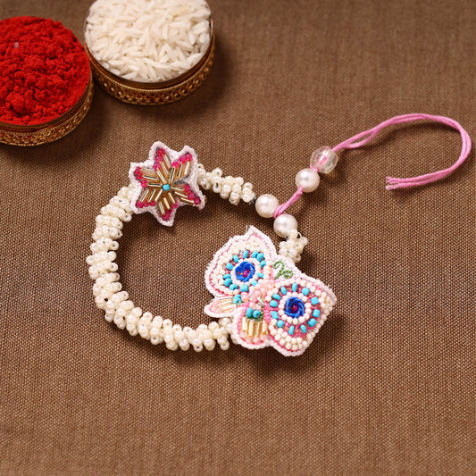 Handmade Beadwork Lumba Rakhi By Jugni