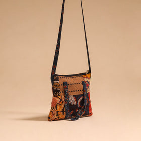 Multicolor - handmade quilted cotton patchwork sling bag 41