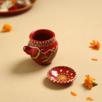 Traditional Handpainted Clay Karwa Chauth Kalash 43