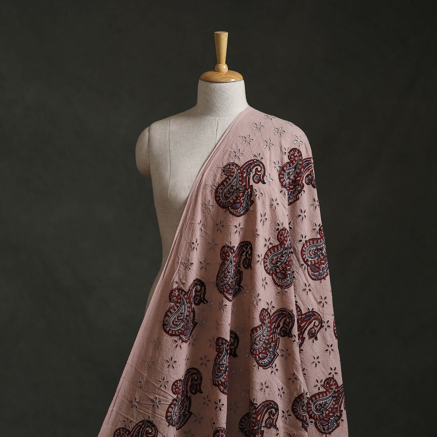 Hakoba Hand Block Ajrakh Print Natural Dyed Cotton Fabric 25
