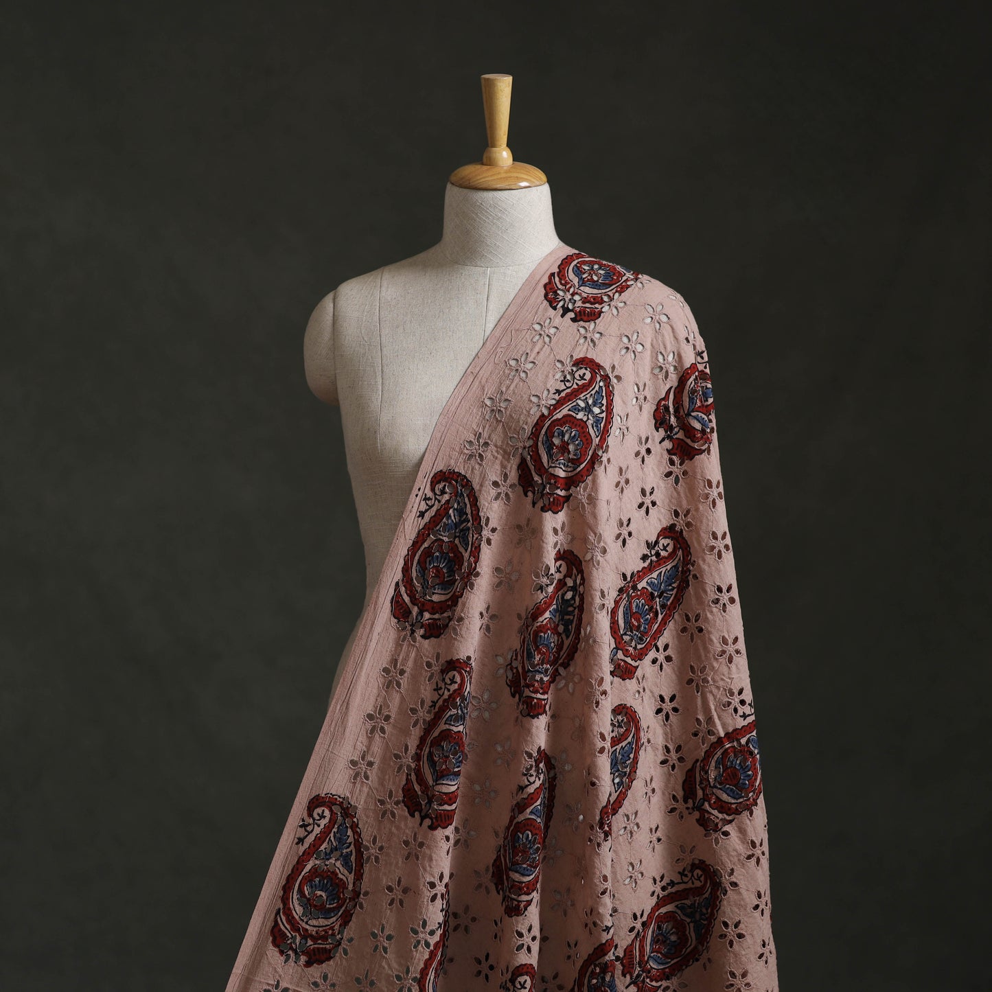 Hakoba Hand Block Ajrakh Print Natural Dyed Cotton Fabric 27