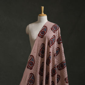 Hakoba Hand Block Ajrakh Print Natural Dyed Cotton Fabric 28