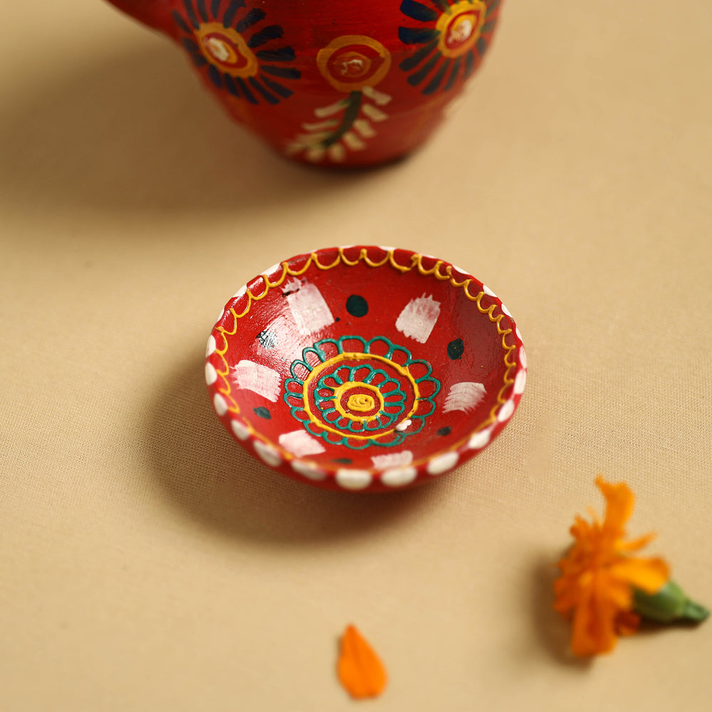 Traditional Handpainted Clay Karwa Chauth Kalash 44