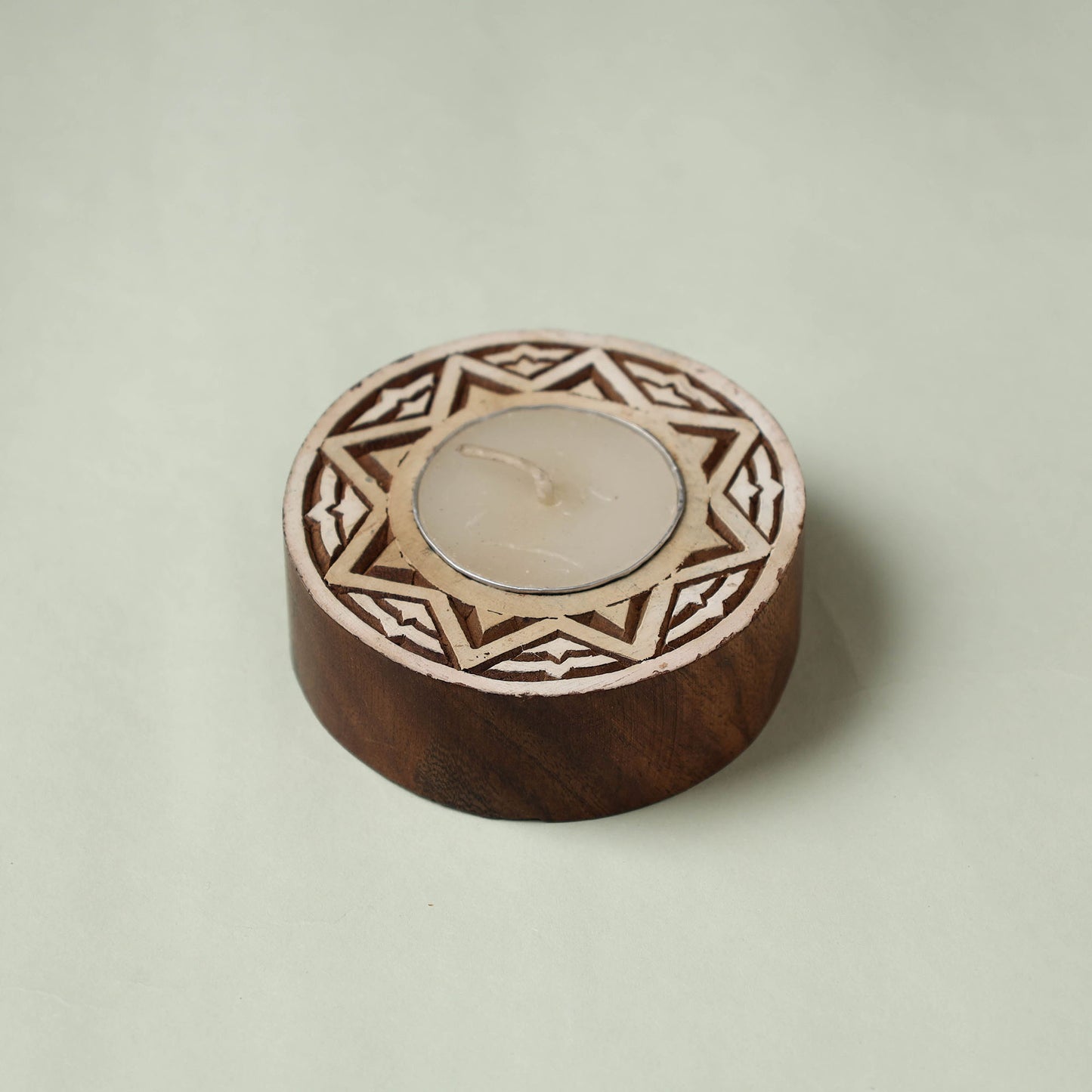 Wooden Candle Holder 