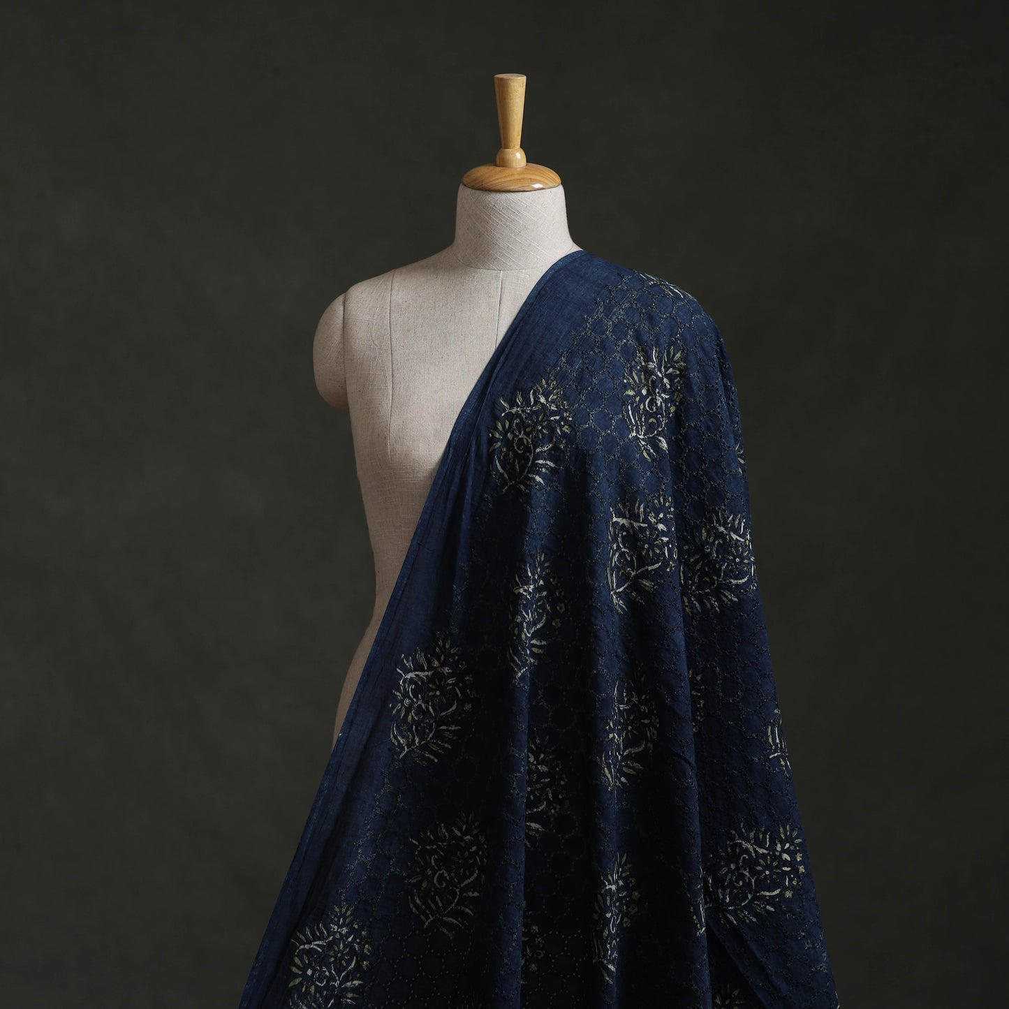 Hakoba Hand Block Ajrakh Print Natural Dyed Cotton Fabric 31