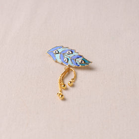  Handcrafted Paka Meenakari Saree Pin 