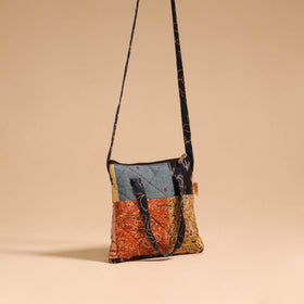 Multicolor - handmade quilted cotton patchwork sling bag 49