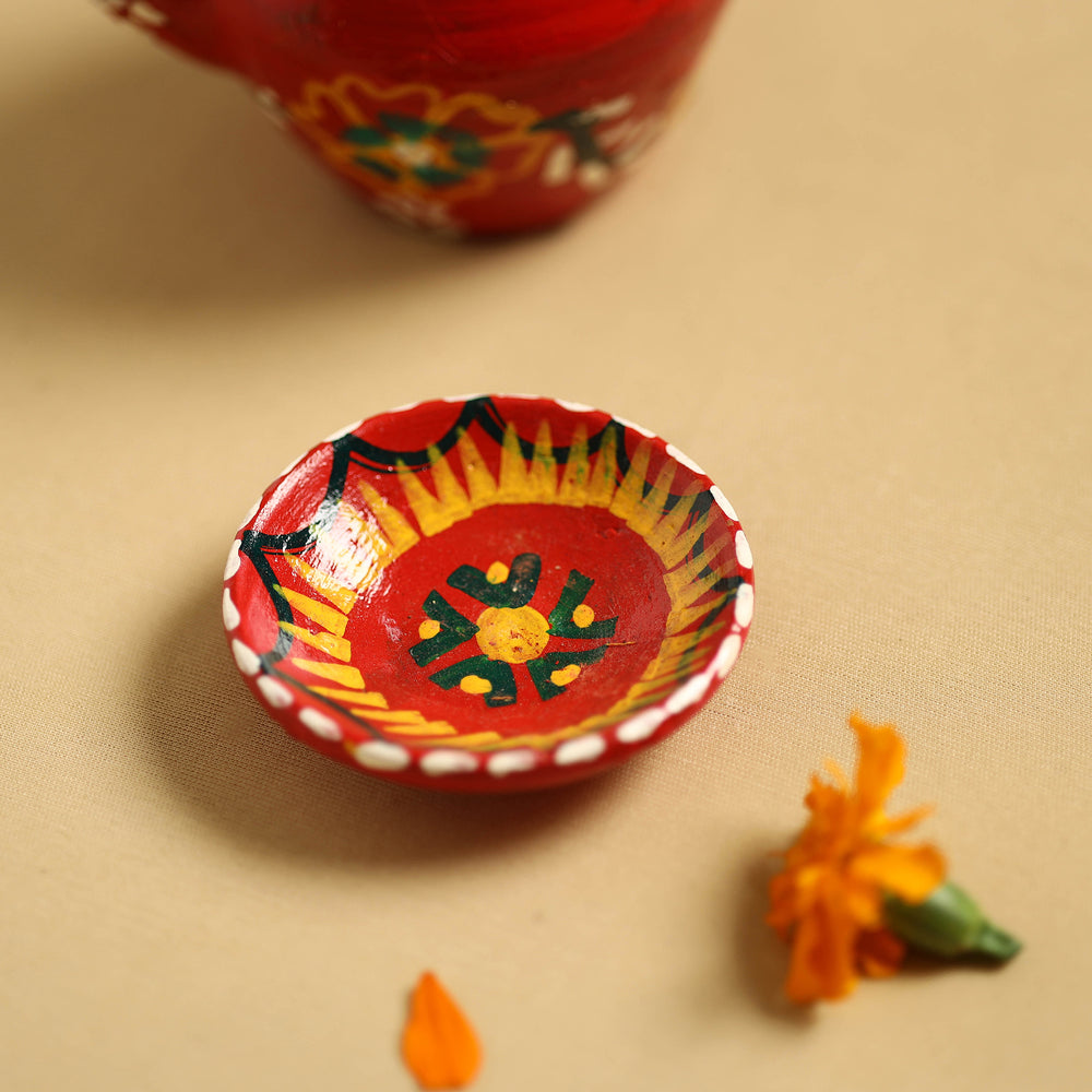 Traditional Handpainted Clay Karwa Chauth Kalash 47