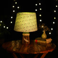 Grey - handcrafted floral fabric lamp shade 04