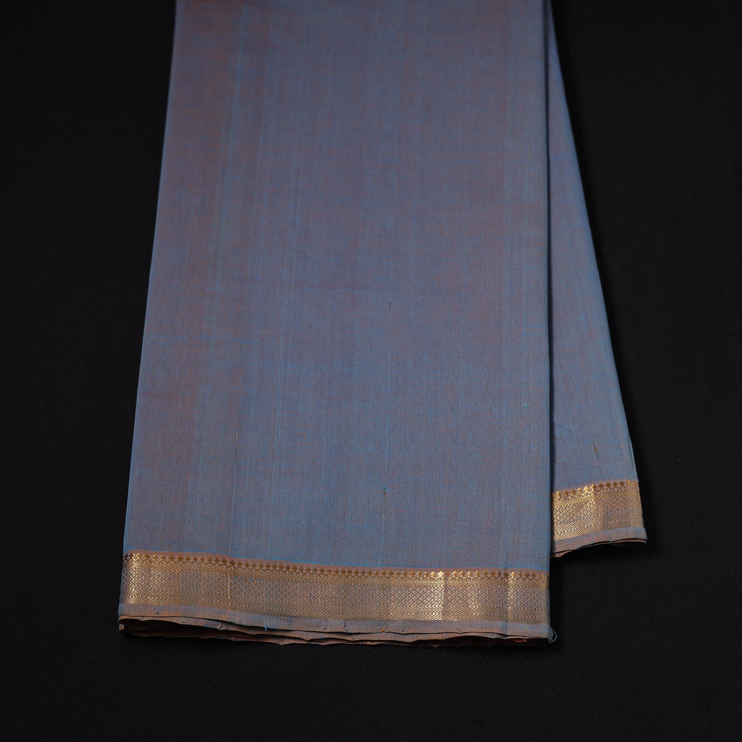 Handloom Mangalagiri Cotton Fabric with Nizam Zari Border 08