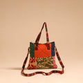 Multicolor - handmade quilted cotton patchwork sling bag 52