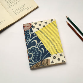 Multicolor Patchwork Fabric Cover Handmade Paper Notebook