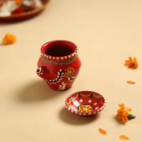 Traditional Handpainted Clay Karwa Chauth Kalash 49