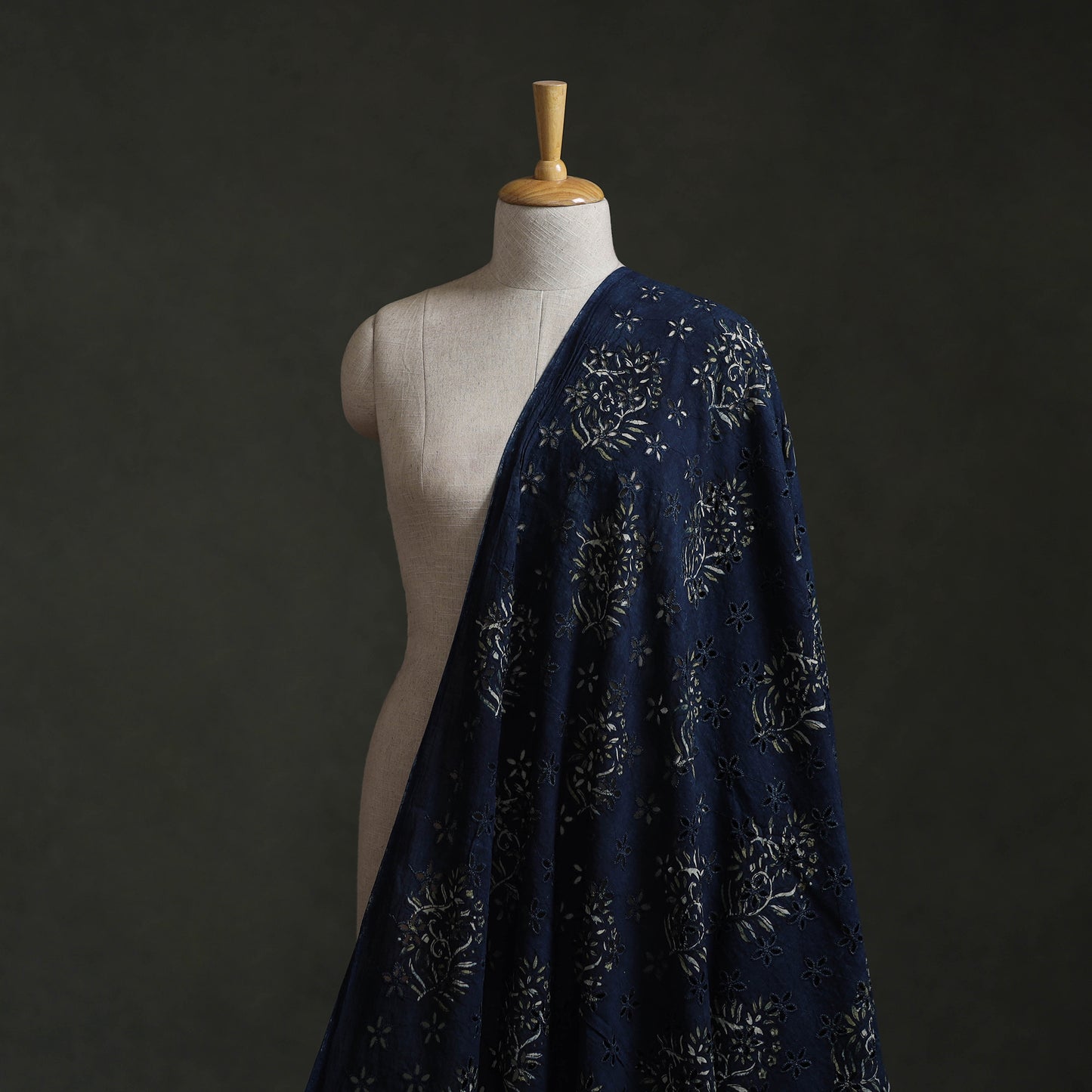 Hakoba Hand Block Ajrakh Print Natural Dyed Cotton Fabric 53